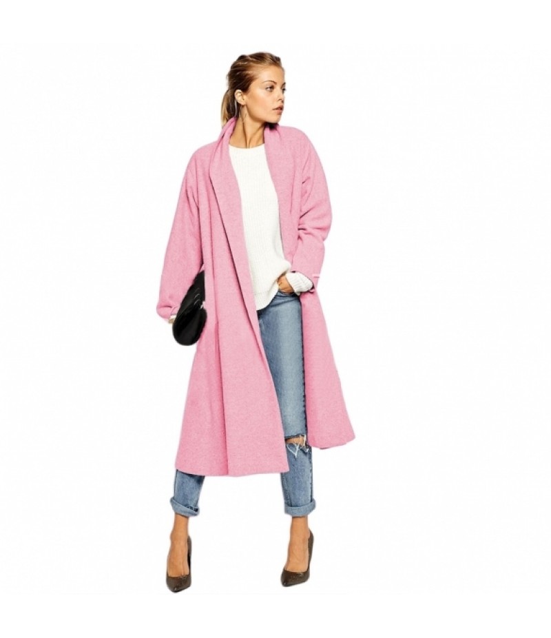 Cool Stylish Ladies Women Casual Below Knee Long Solid Cardigan Trench Coat Outerwear Windbreaker