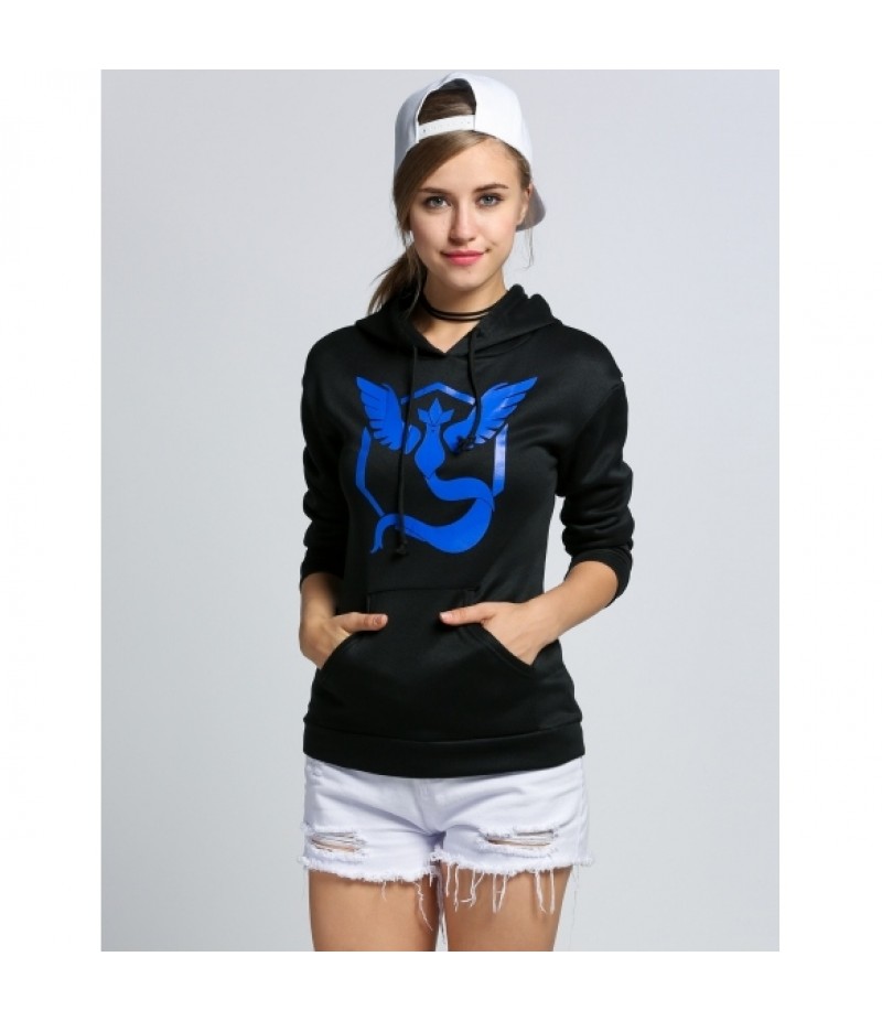 Women Casual Hooded Long Sleeve Hot Game Print Casual Hoodies Sweatshirts